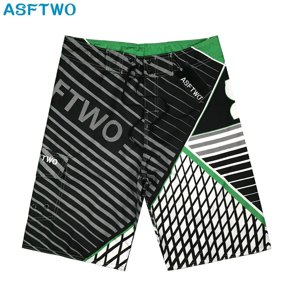 2023 Men Beach Shorts Swim Shorts Bermudas Summer Boardshorts Homme Swimwear Quick Dry Surf Board Swimming Running Beach Pants