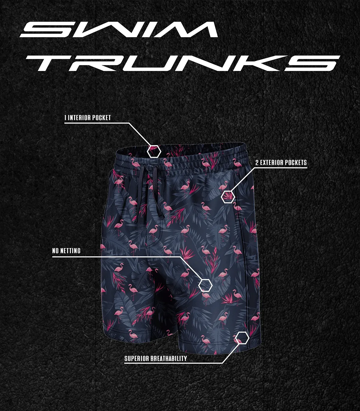 Brushstroke Camo Swim Trunks