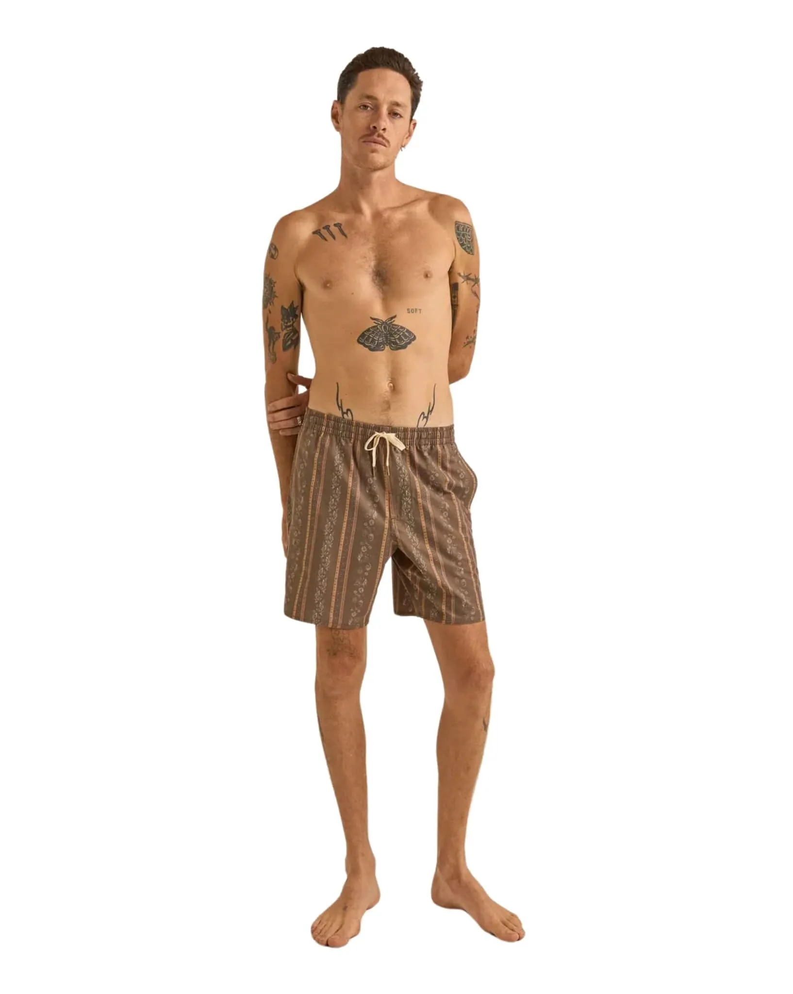 Mens Paisley Stripe Beach Short